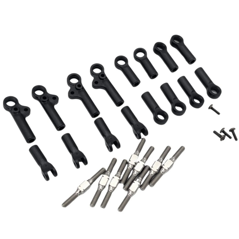 RC MAKER SP1 4.8mm Turnbuckle Upper Arm Set (Raw Titanium)