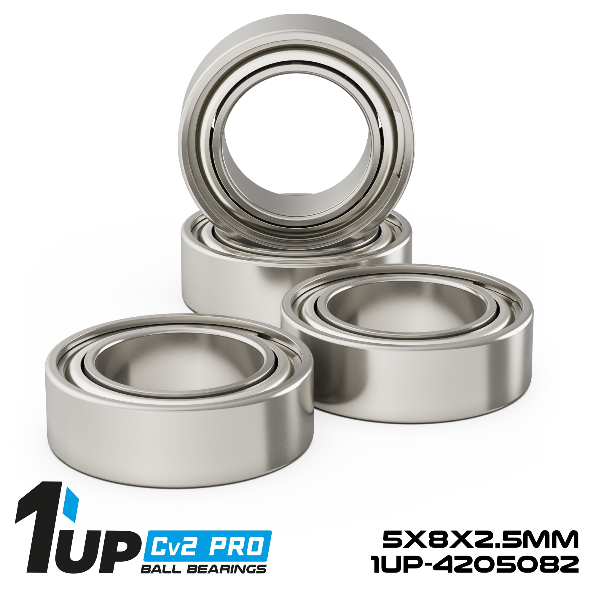 1up Racing Cv2 Pro Chrome-Steel Ball Bearings