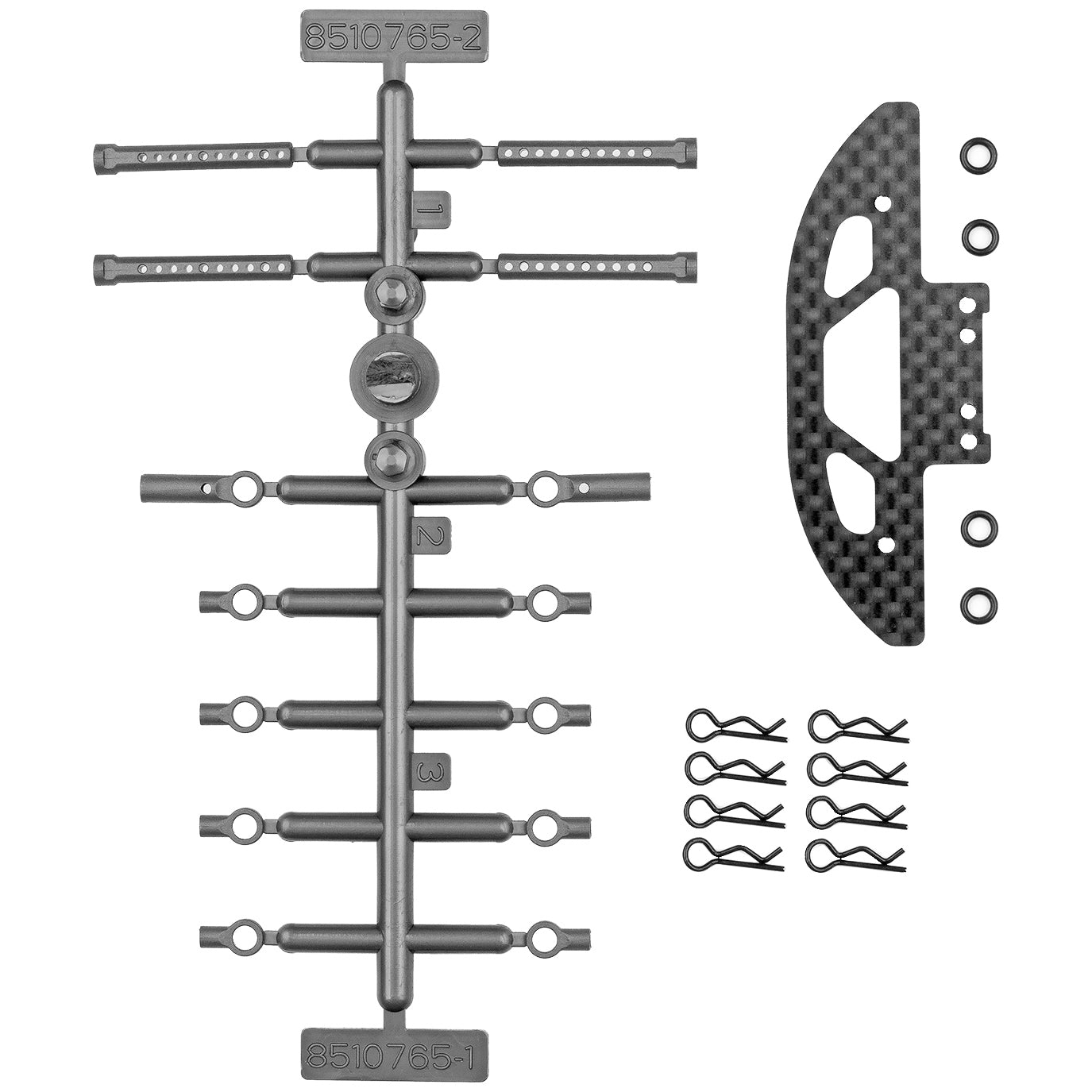 Team Associated RC28 Front Bumper and Body Mount Set