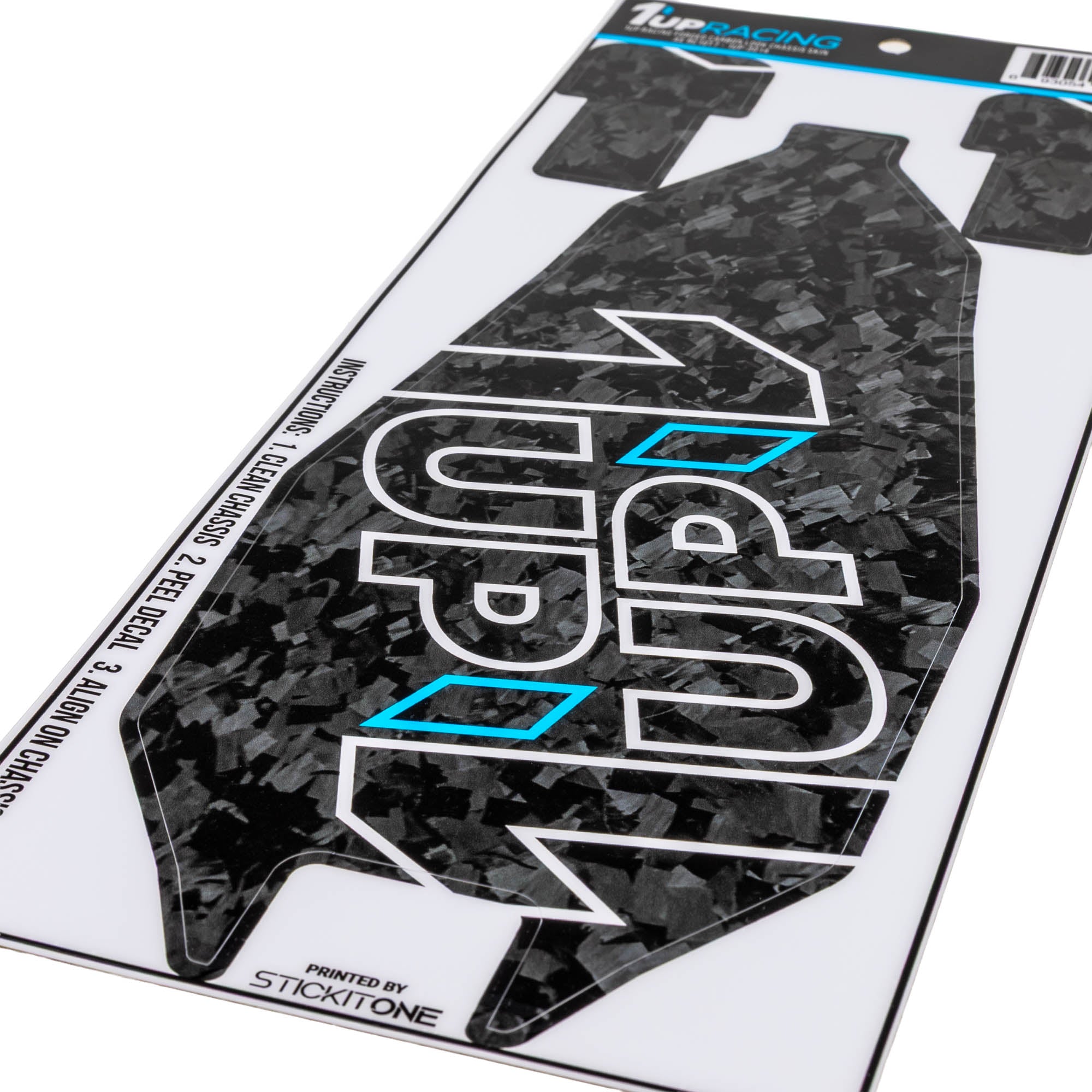 1up Racing Forged Carbon Look Chassis Skin - AE RC10T7
