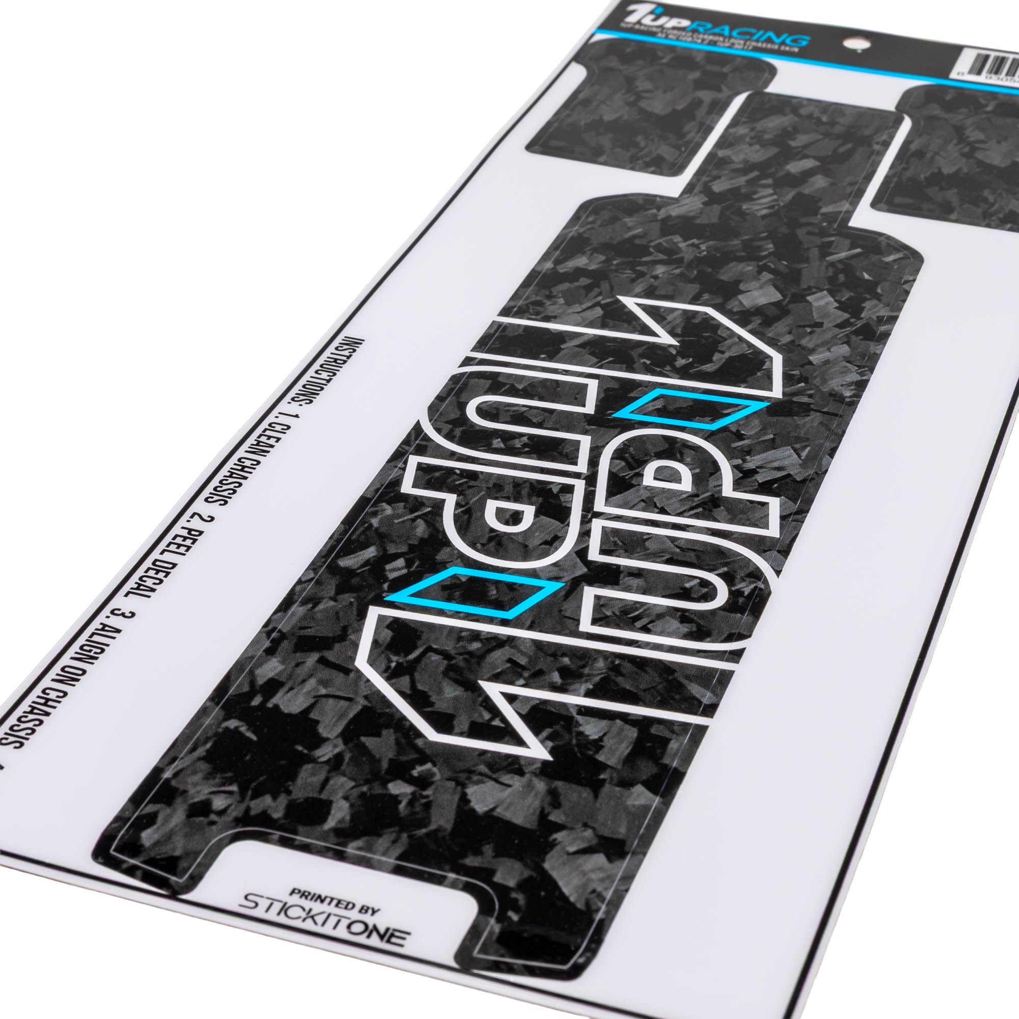 1up Racing Forged Carbon Look Chassis Skin - AE RC10B74.2