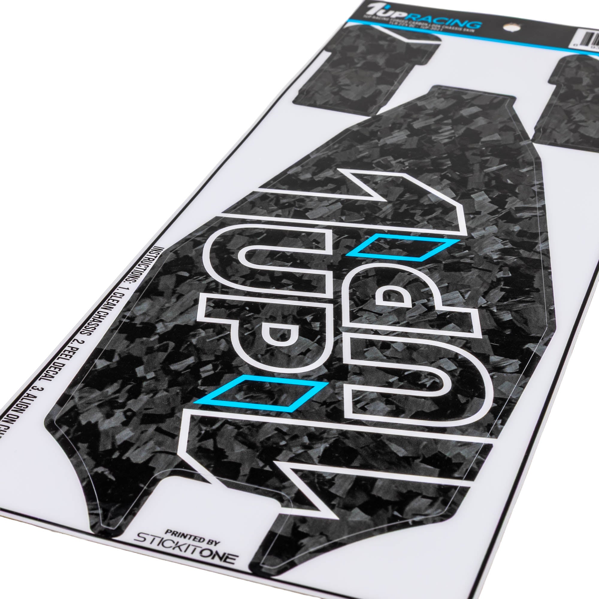 1up Racing Forged Carbon Look Chassis Skin - TLR 22X DC