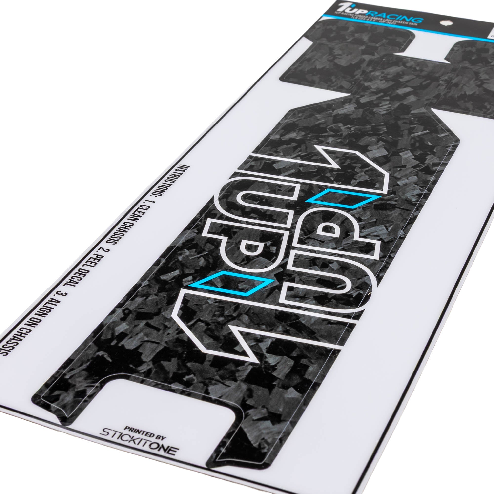 1up Racing Forged Carbon Look Chassis Skin - TLR 22X-4 2.0
