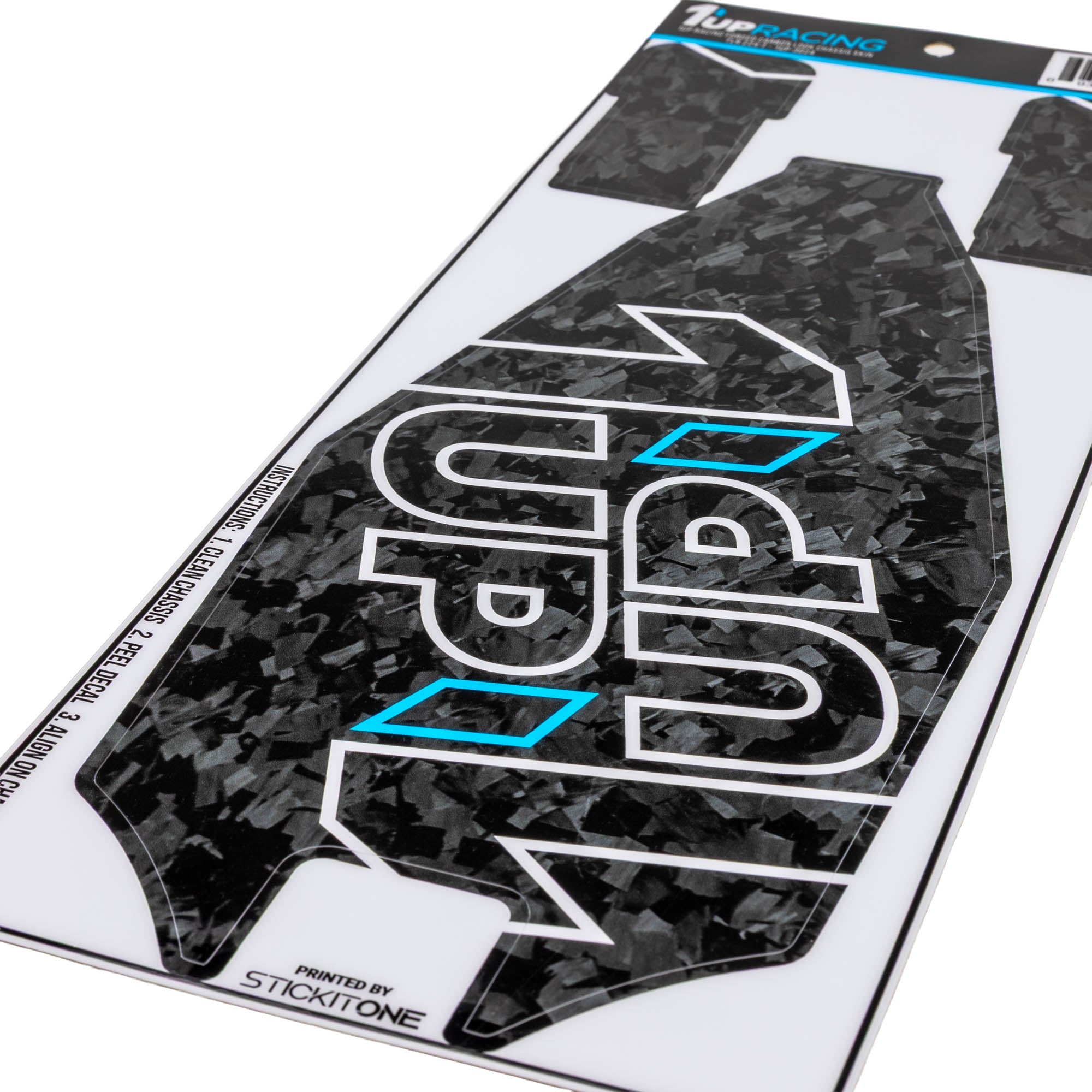 1up Racing Forged Carbon Look Chassis Skin - TLR 22X-T