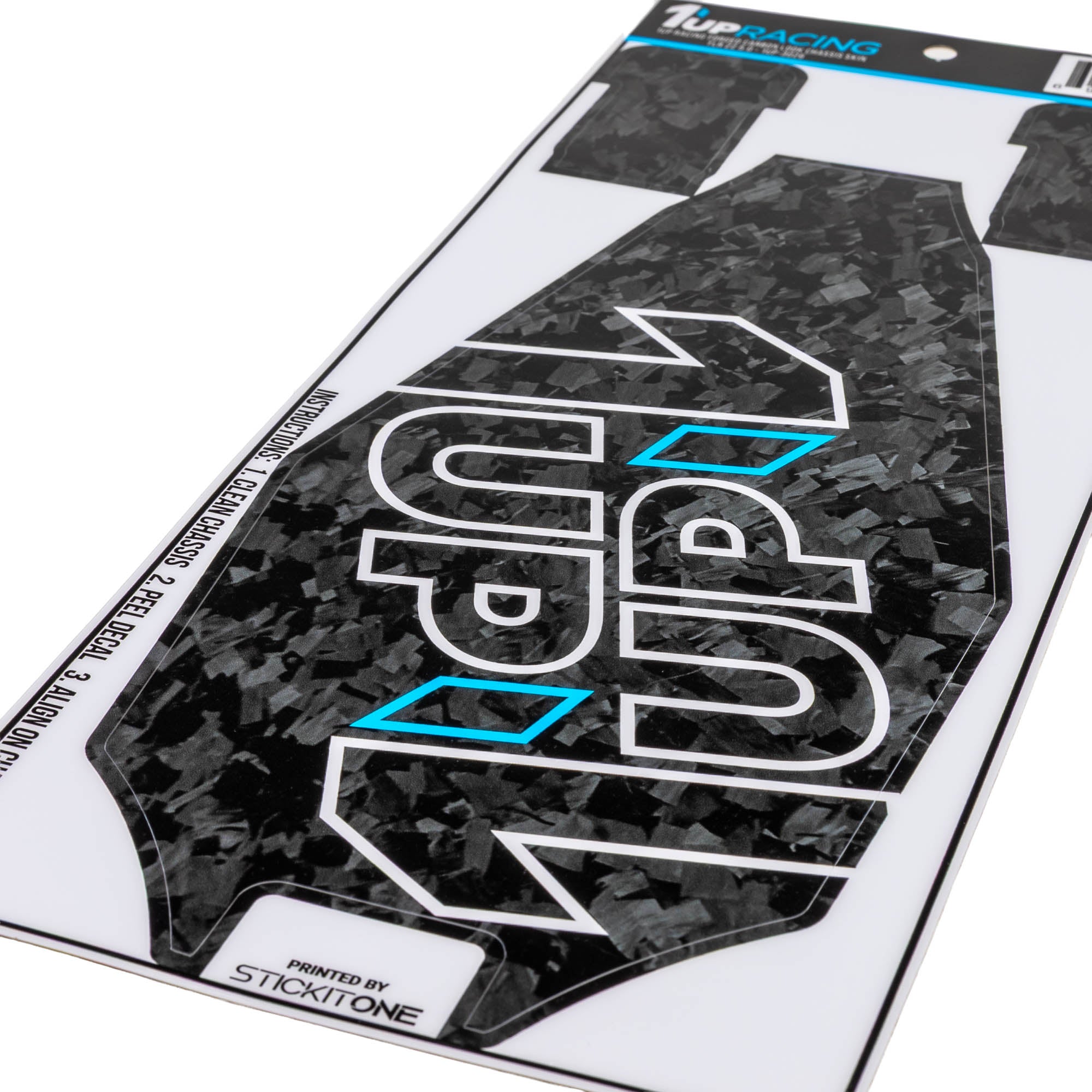 1up Racing Forged Carbon Look Chassis Skin - TLR 22 5.0