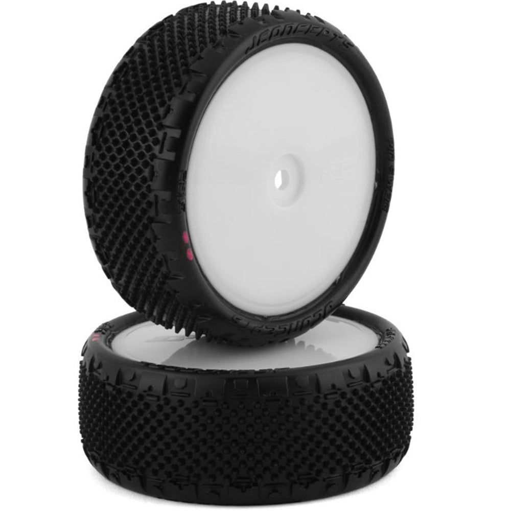 JConcepts Pin Swag 2.2" Pre-Mounted 4WD Front Buggy Carpet Tires (White) (2)