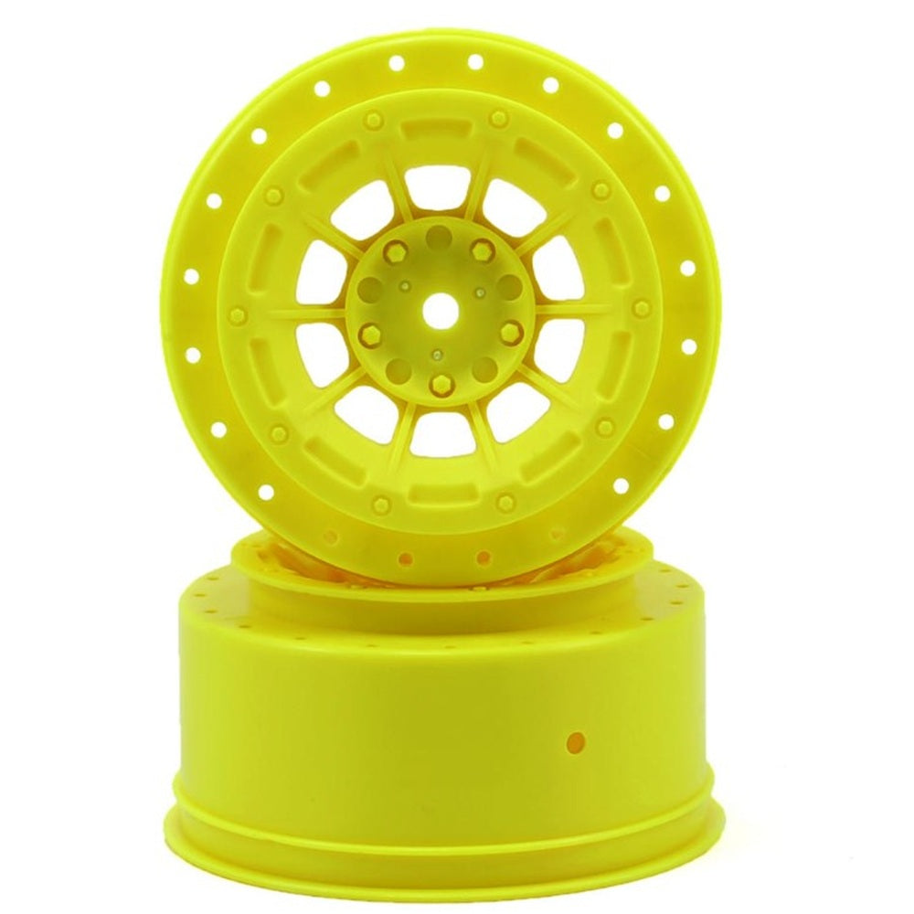 JConcepts 12mm Hex Hazard Short Course Wheels w/3mm Offset (Yellow) (2) (SC7)