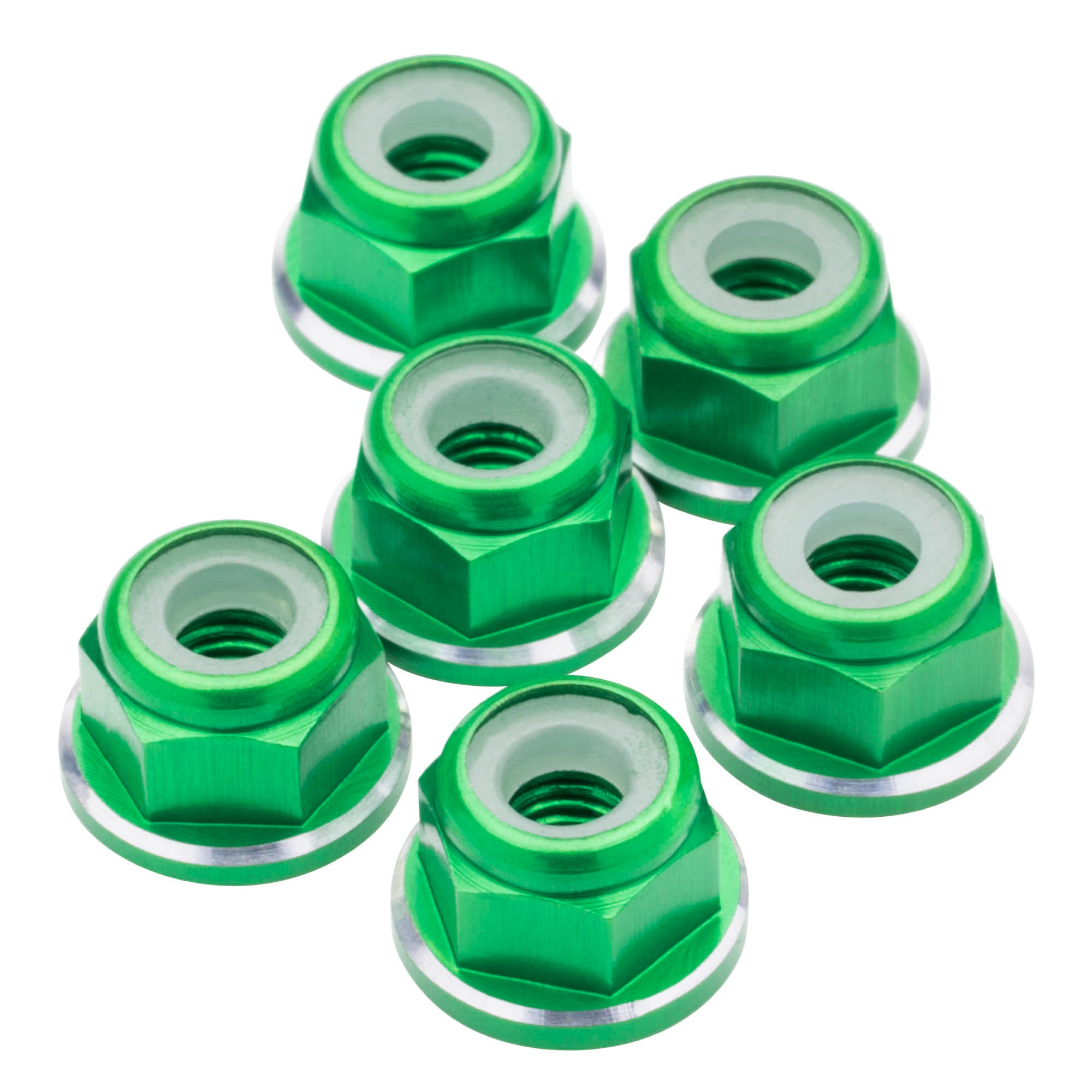 1up Racing 7075 Aluminum Flanged Locknuts - Shine Series - M3