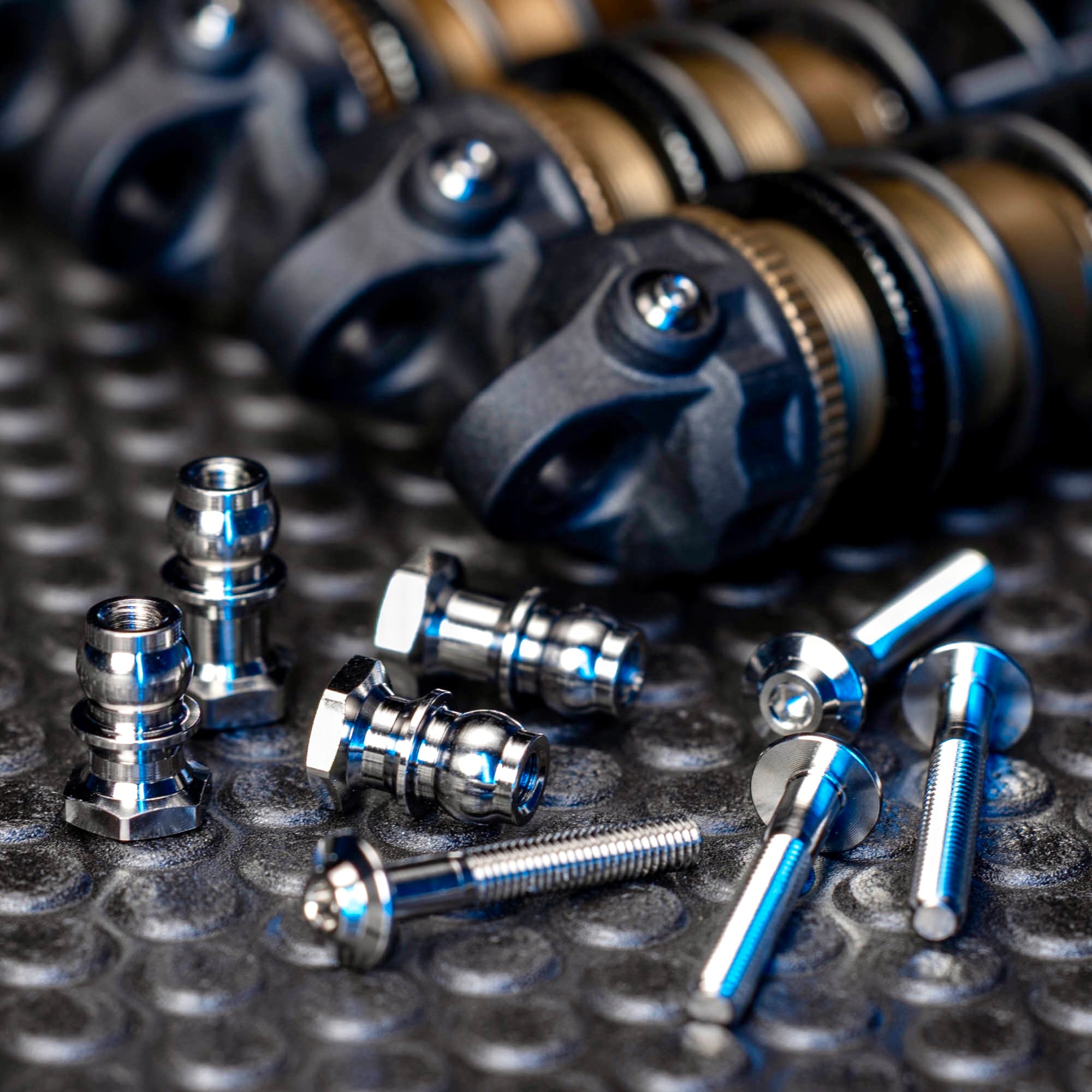 1up Racing Pro Duty Titanium Upper Shock Mounts