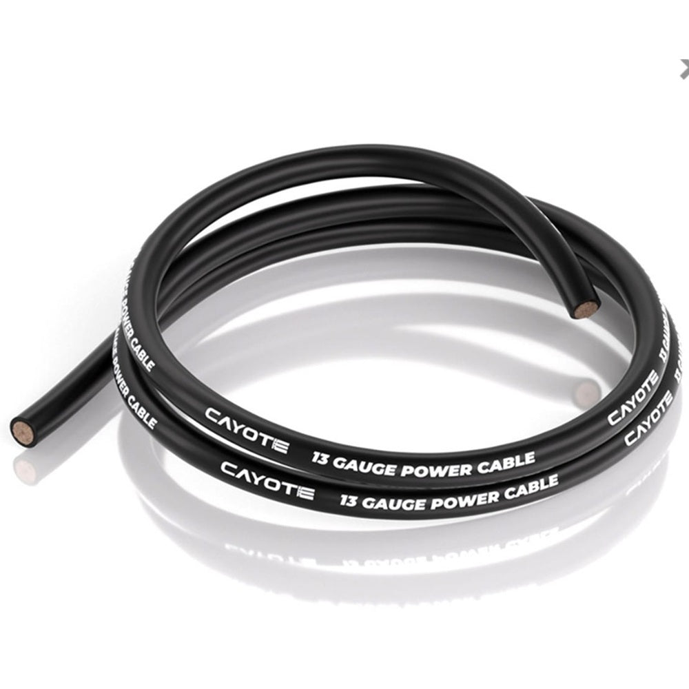 Cayote Thin-Wall Silicone Wire (Black) (1 Meter) (13AWG)