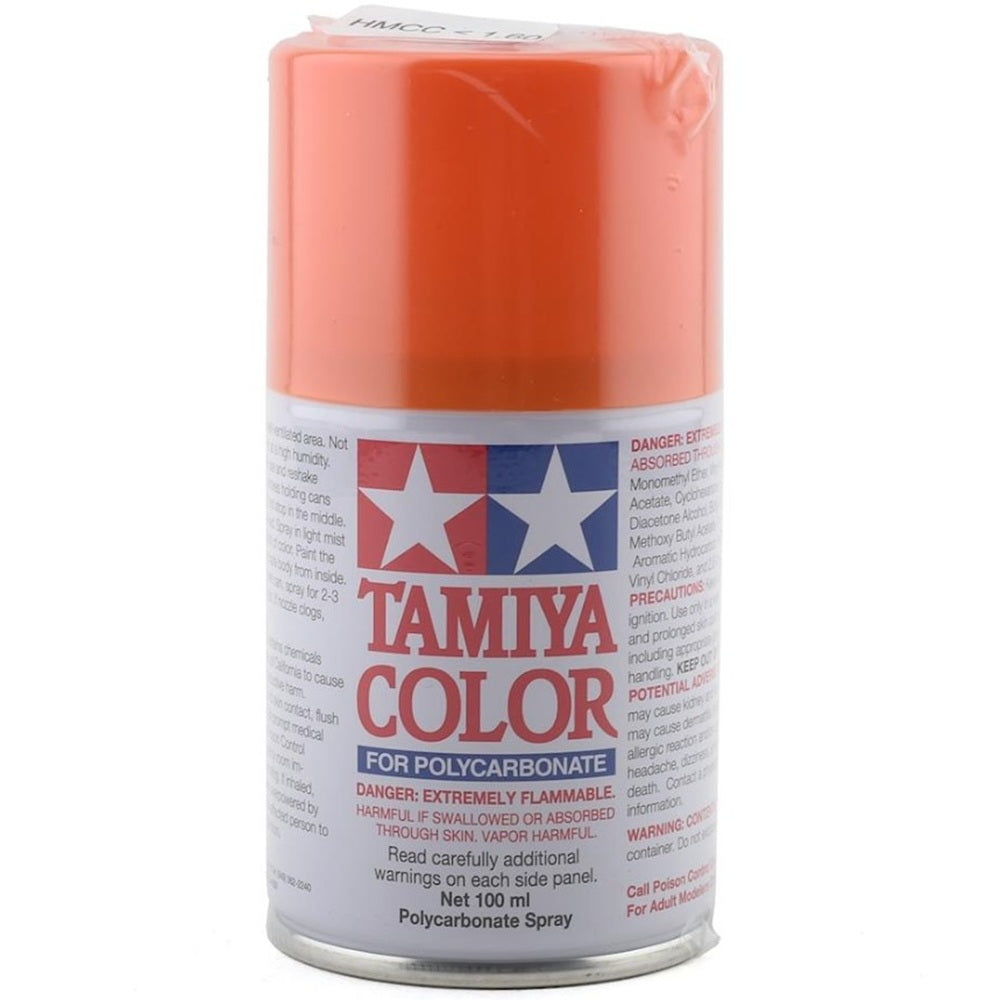 Tamiya PS-62 Pure Orange Lexan Spray Paint (100ml)