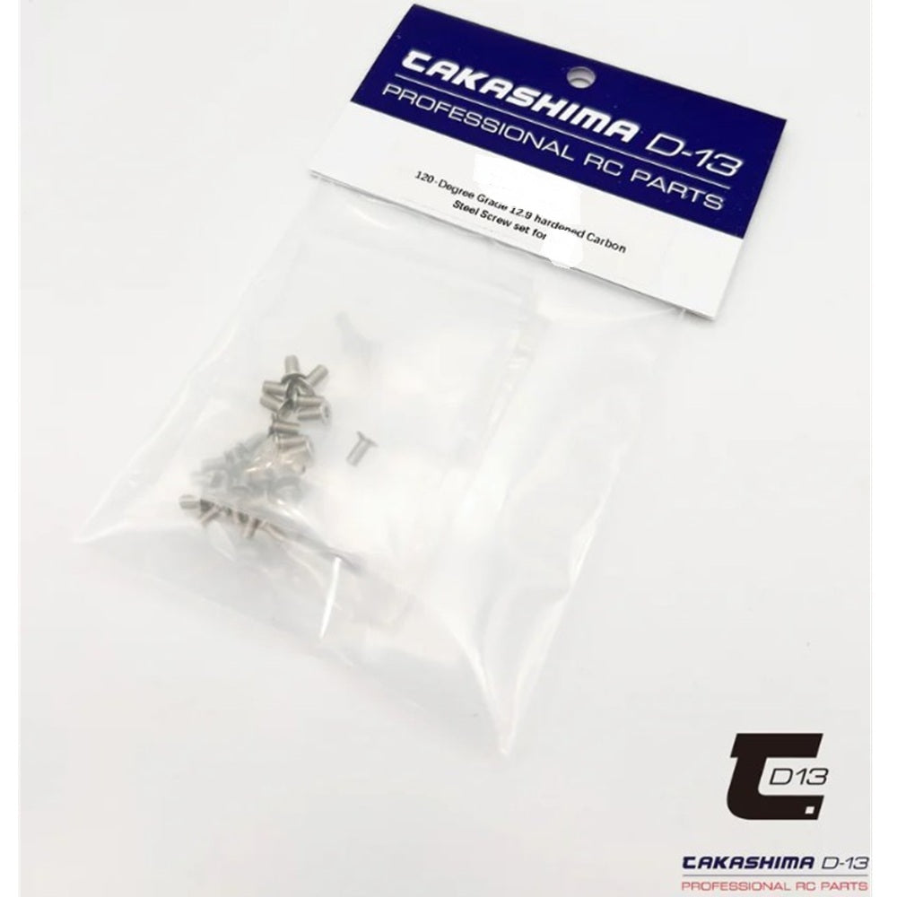 TD13 120-Degree Grade 12.9 hardened Carbon Steel Screw set for Mugen MTC3