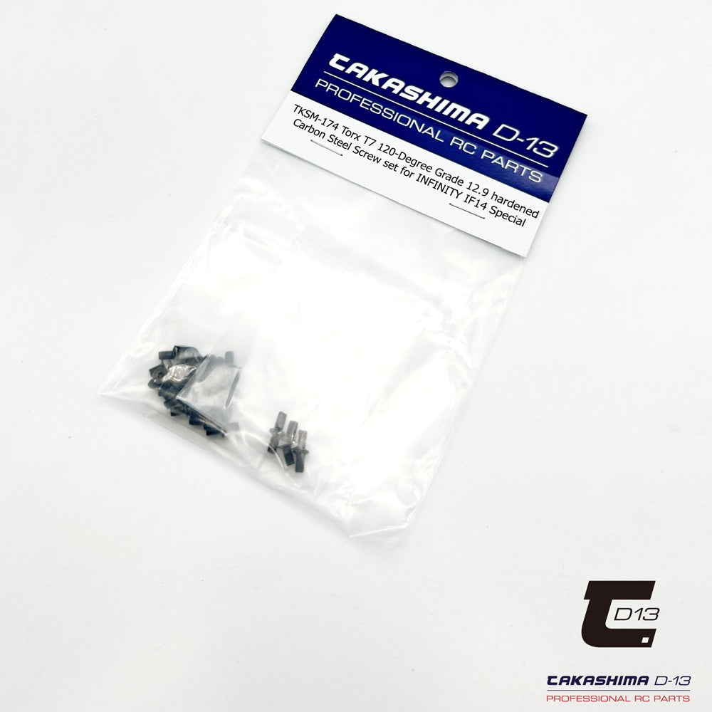 TD13 Torx T7 120-Degree Grade 12.9 hardened Carbon Steel Screw set for INFINITY IF14 Special