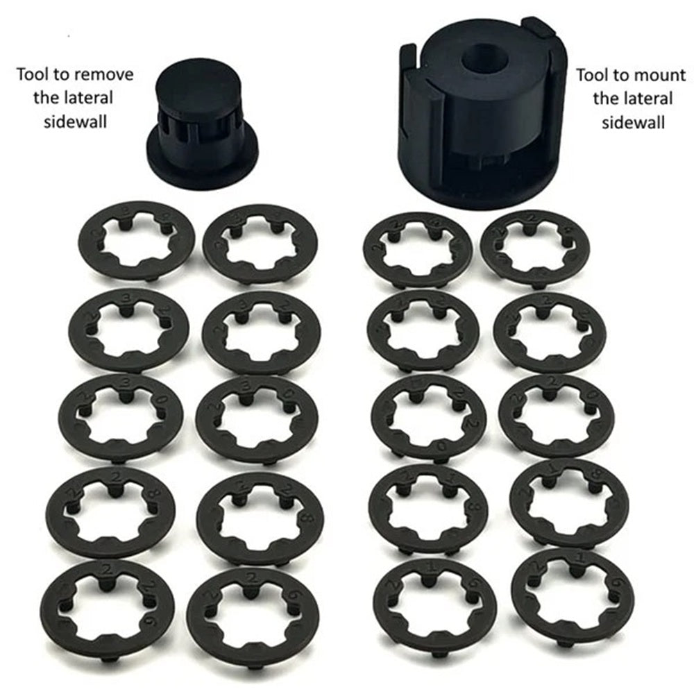 Marka Racing V1 Mini-Z Side Wall Flange Set - DARK GREY + 2Tools (22 Pcs)