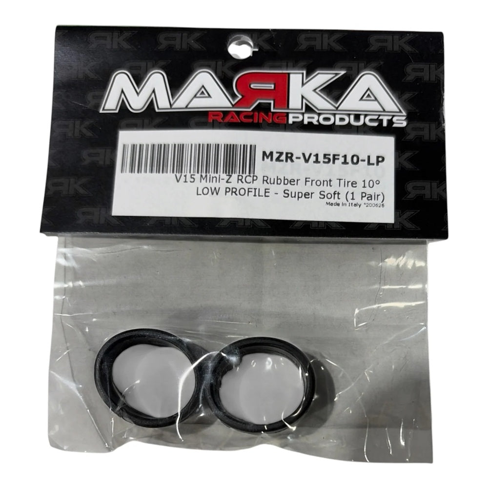 Marka Racing V15 Mini-Z RCP Front Tire Super Soft Compound - Low Profile 10°
