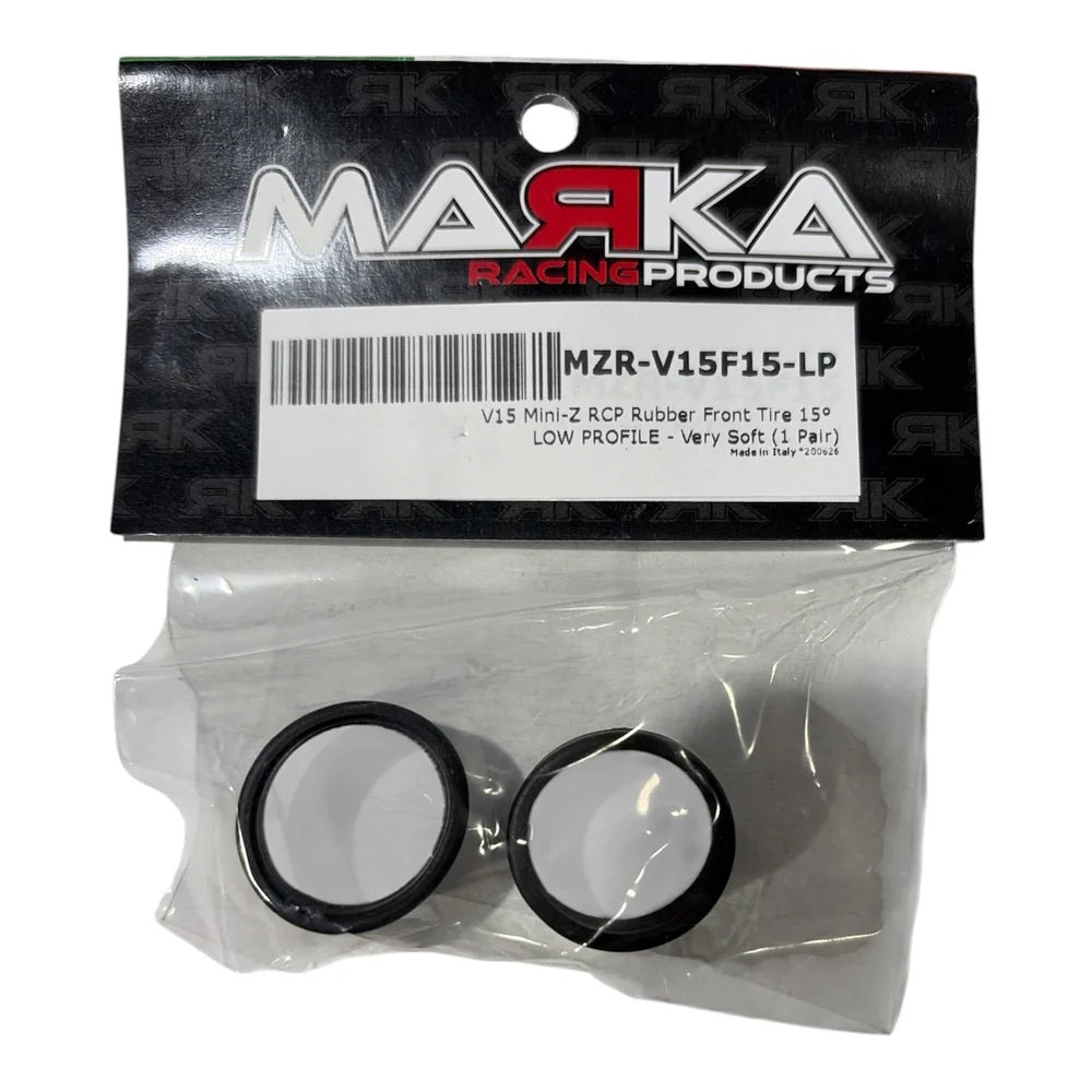 Marka Racing V15 Mini-Z RCP Front Tire Very Soft Compound - Low Profile 15°