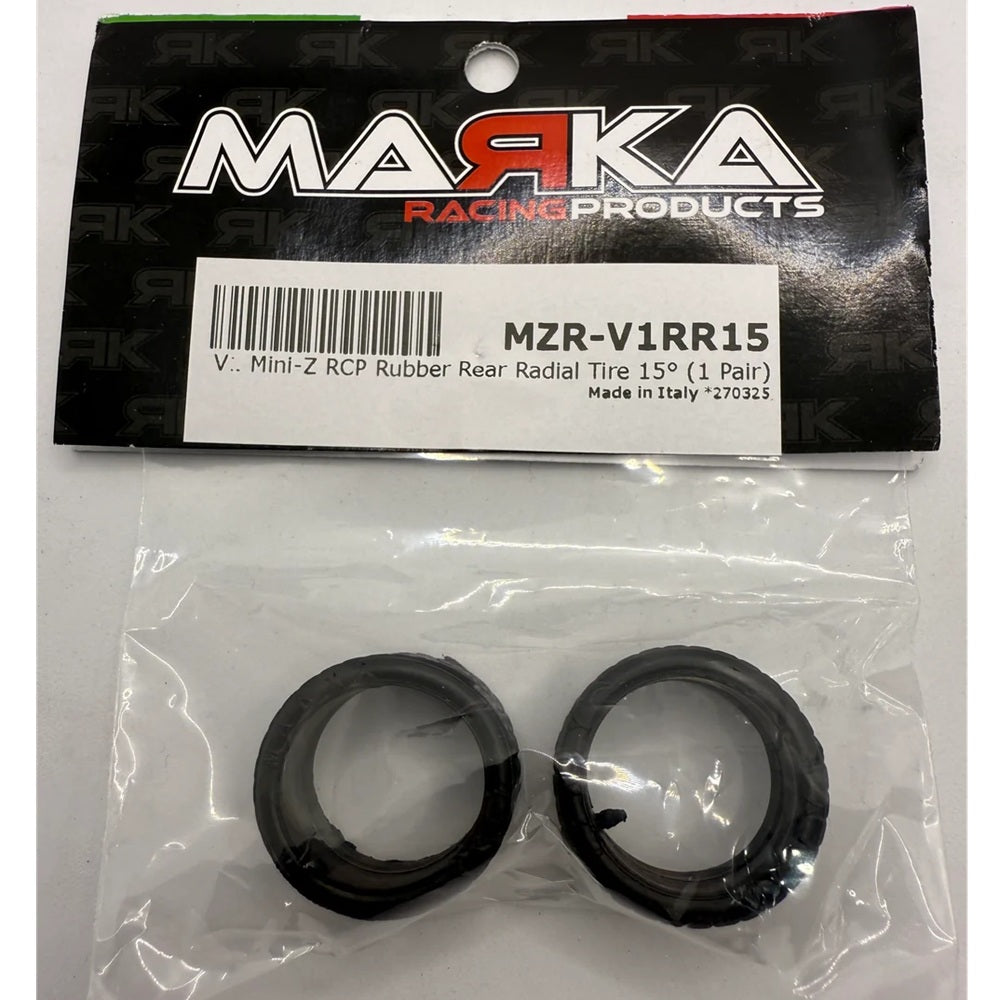 Marka MZR-V1RR 15° 11mm Mini-Z RCP Rubber Rear Radial Tire