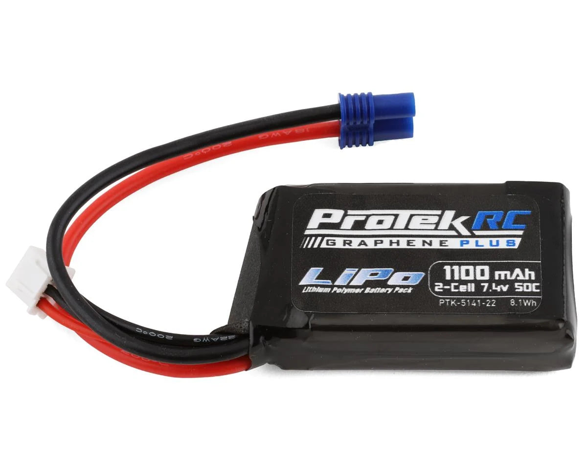 ProTek RC 1100mAh 50C 2S Losi Mini T/B & JRX2 LiPo Battery