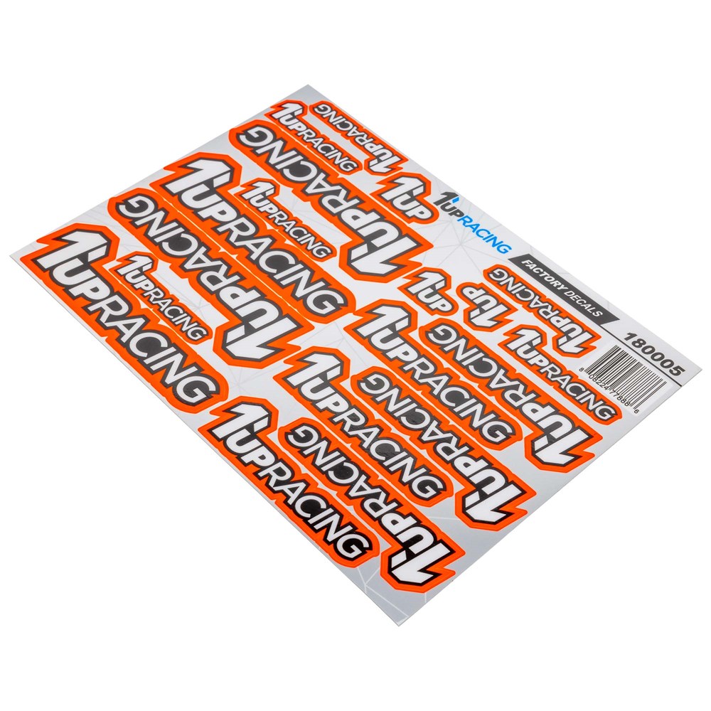 1up Racing Factory Pre-Cut Decals - Orange