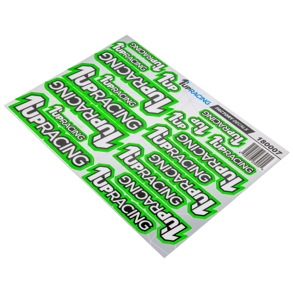 1up Racing Factory Pre-Cut Decals - Green