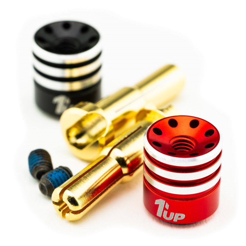 1up Racing Heatsink Bullet Plugs - 4/5mm Stepped