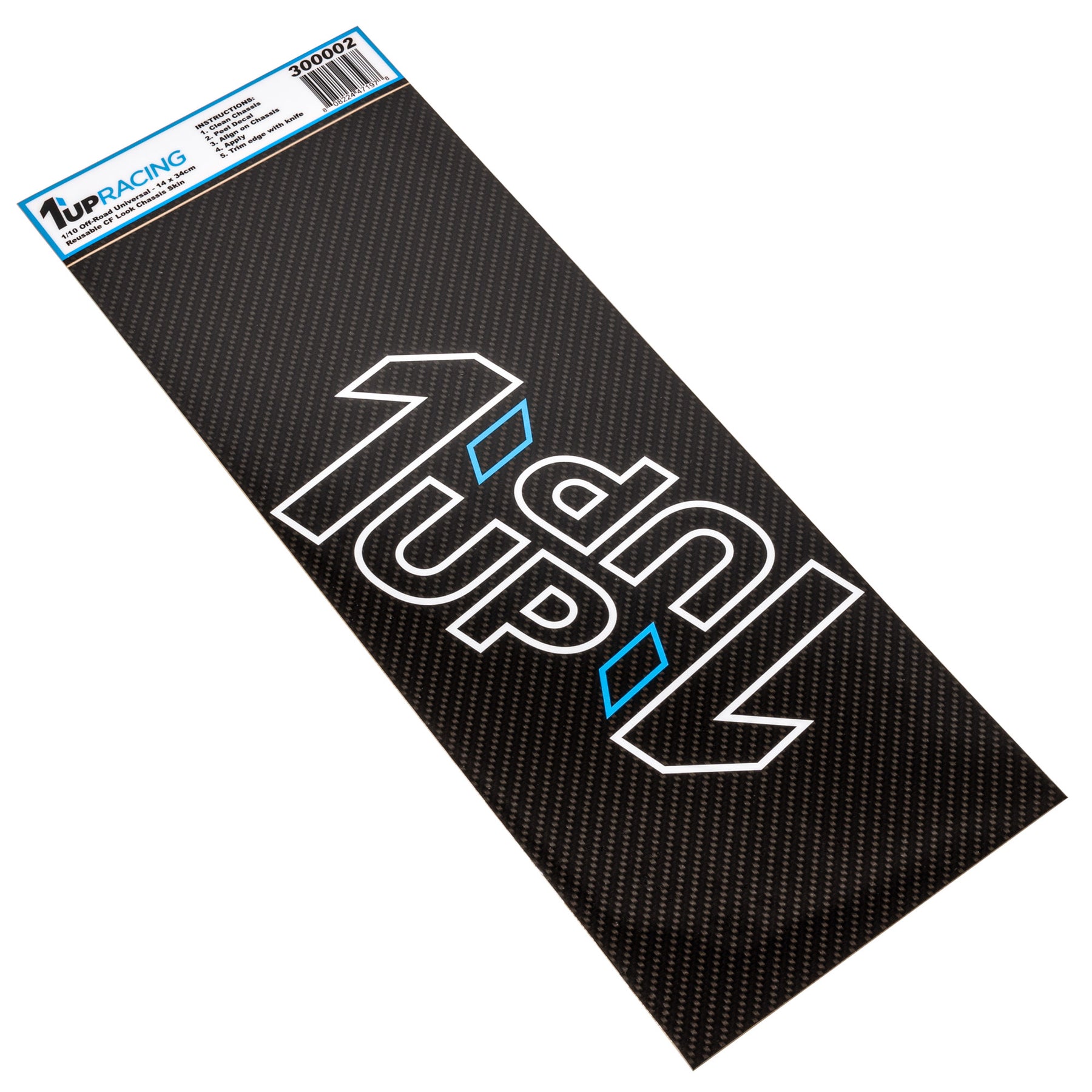 1up Racing CF Look Chassis Skin - 14 x 34cm