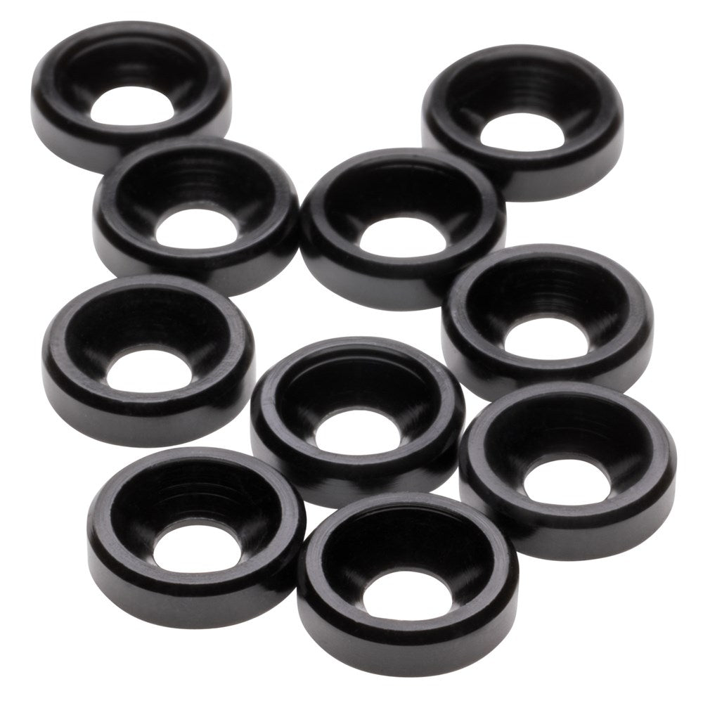 1up Racing Premium Aluminum Countersunk Washers - Black