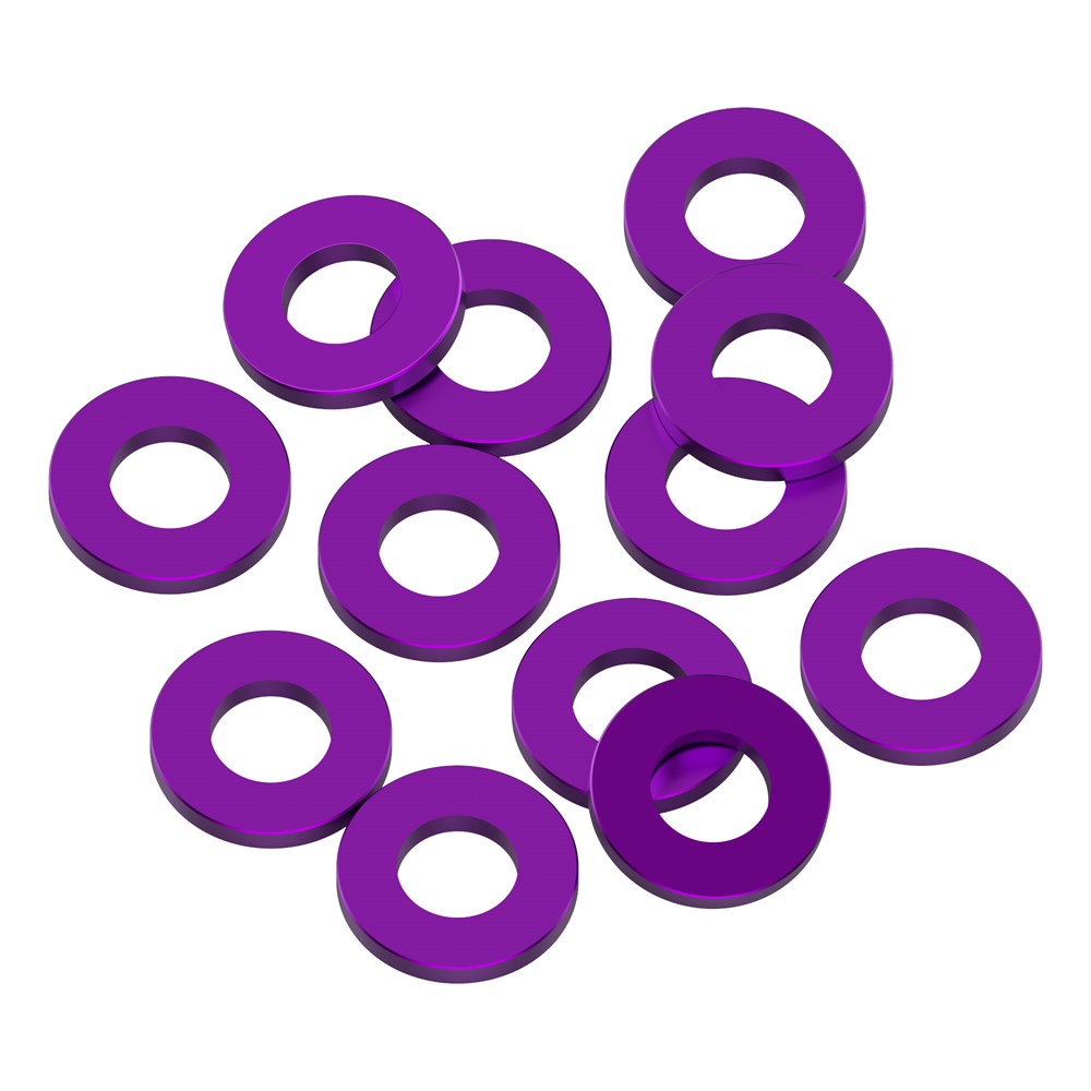 1up Racing Precision Aluminum Shims - 3x6x0.75mm - Purple