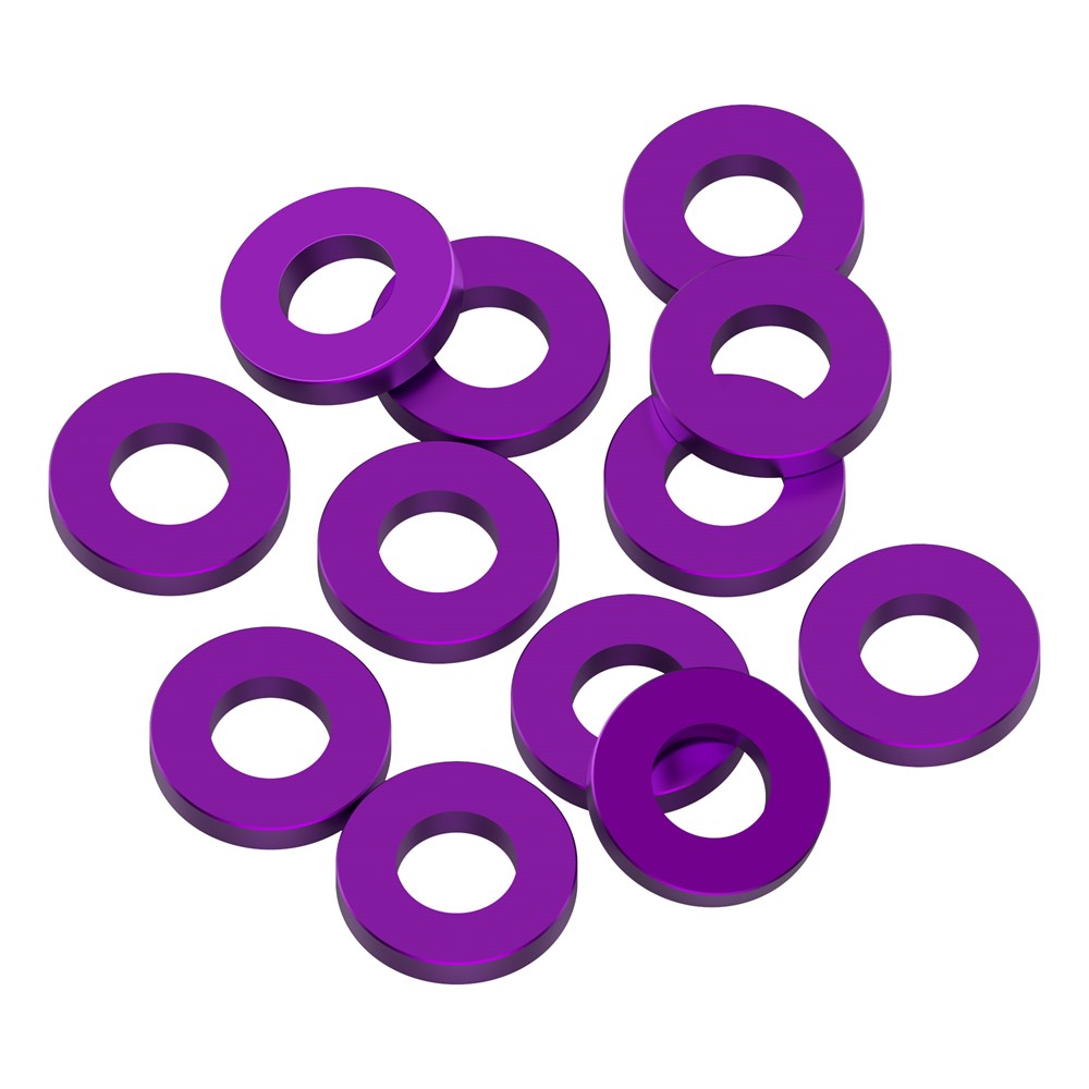 1up Racing Precision Aluminum Shims - 3x6x1mm - Purple