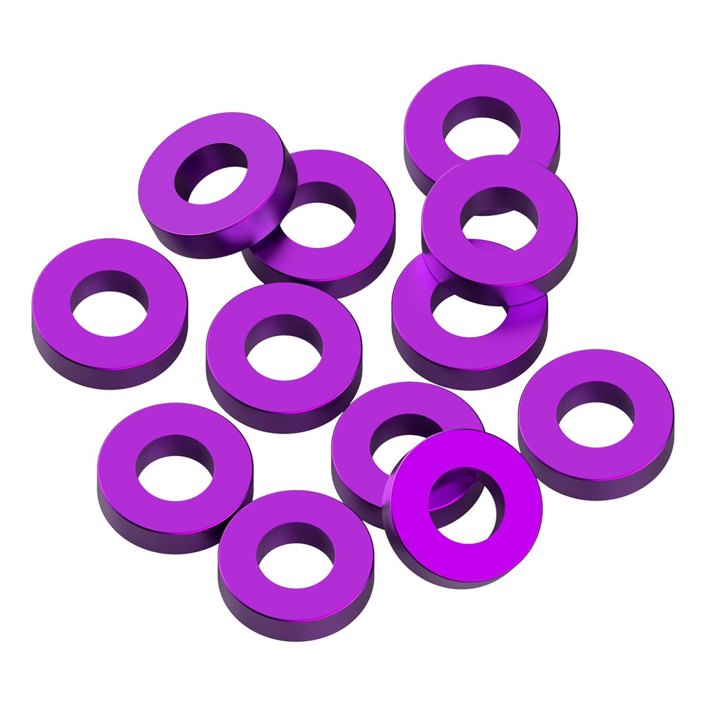 1up Racing Precision Aluminum Shims - 3x6x1.5mm - Purple