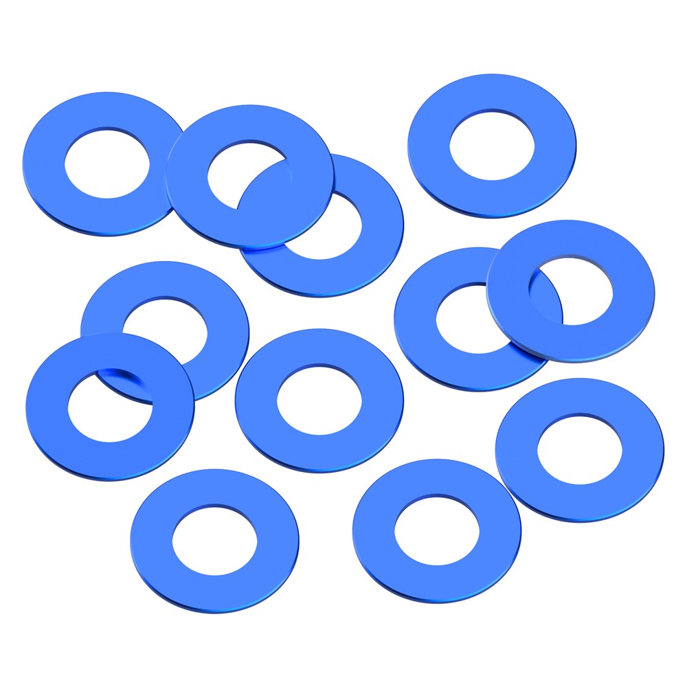 1up Racing Precision Aluminum Shims - 3x6x0.25mm - Dark Blue