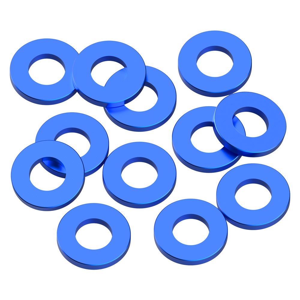 1up Racing Precision Aluminum Shims - 3x6x0.75mm - Dark Blue