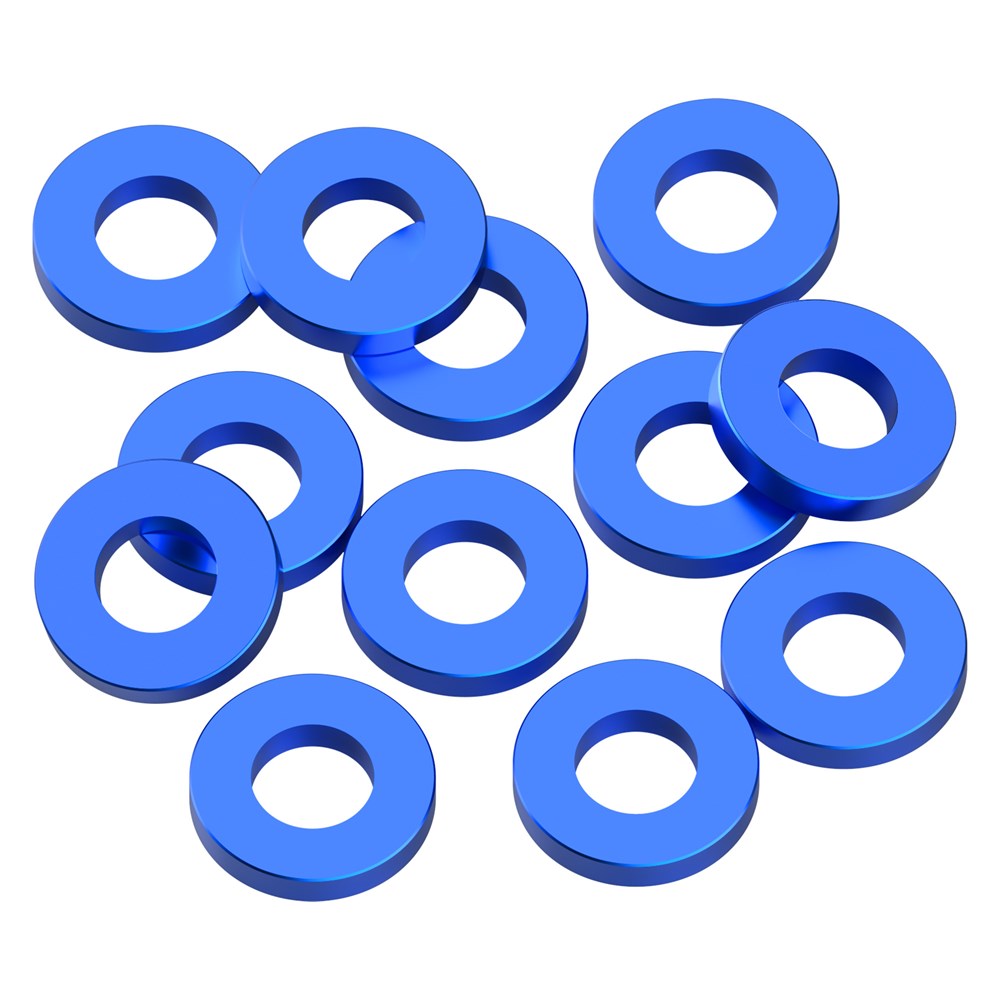 1up Racing Precision Aluminum Shims - 3x6x1mm - Dark Blue