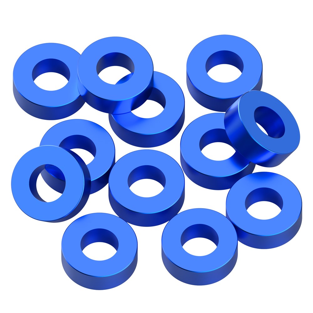 1up Racing Precision Aluminum Shims - 3x6x2mm - Dark Blue