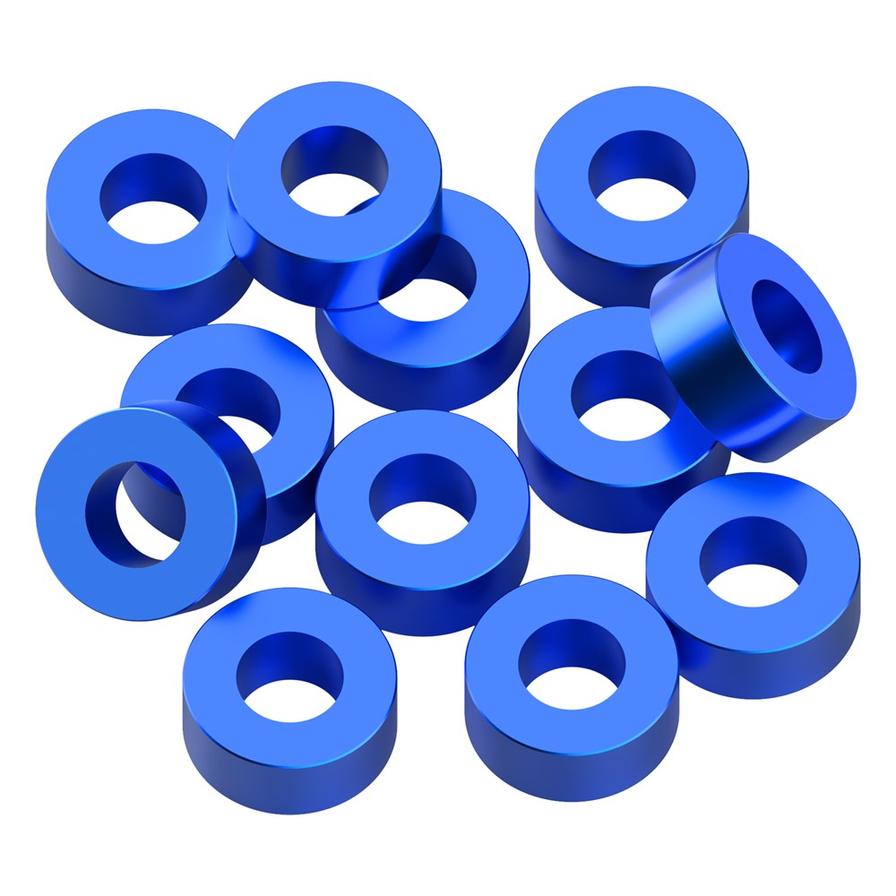 1up Racing Precision Aluminum Shims - 3x6x2.5mm - Dark Blue