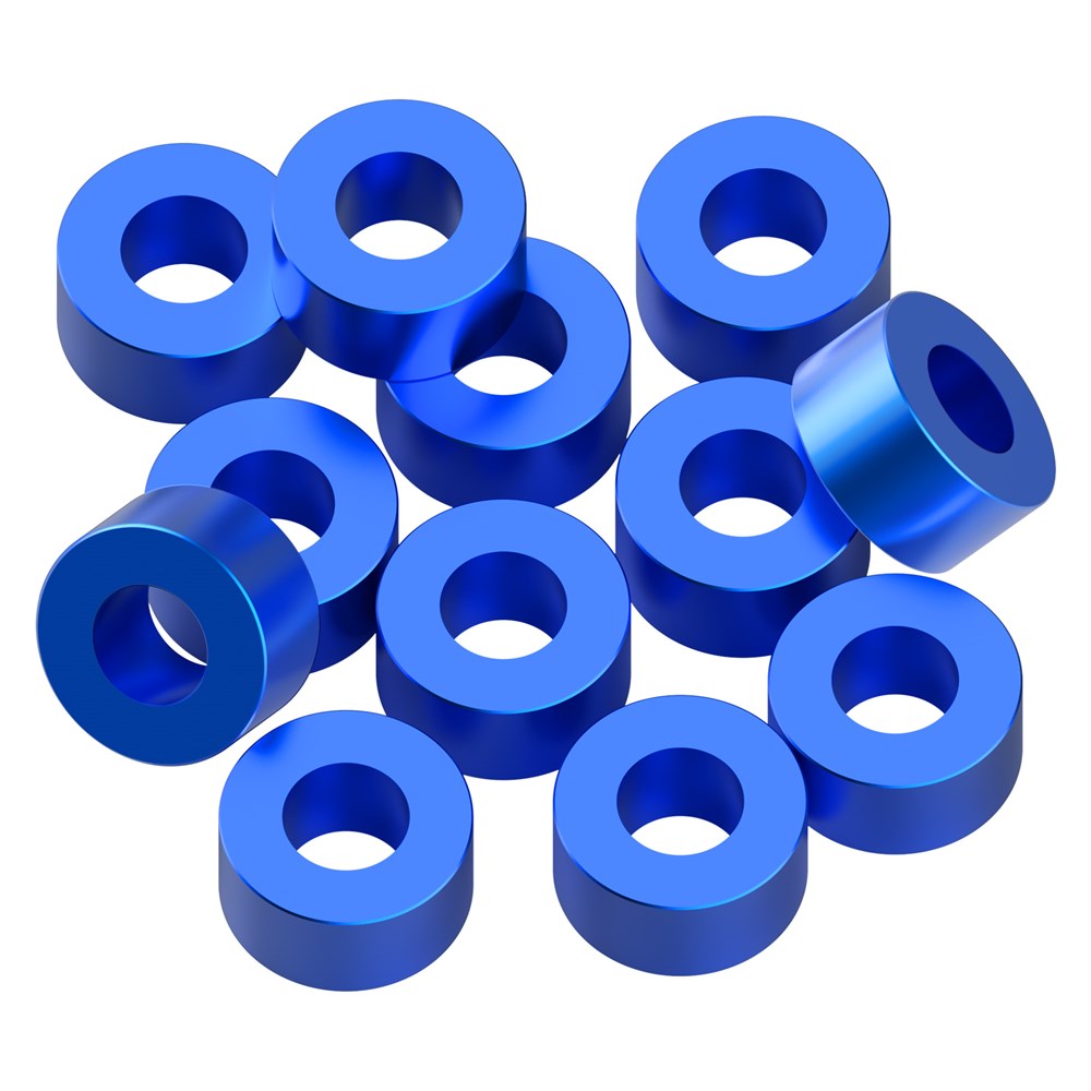 1up Racing Precision Aluminum Shims - 3x6x3mm - Dark Blue