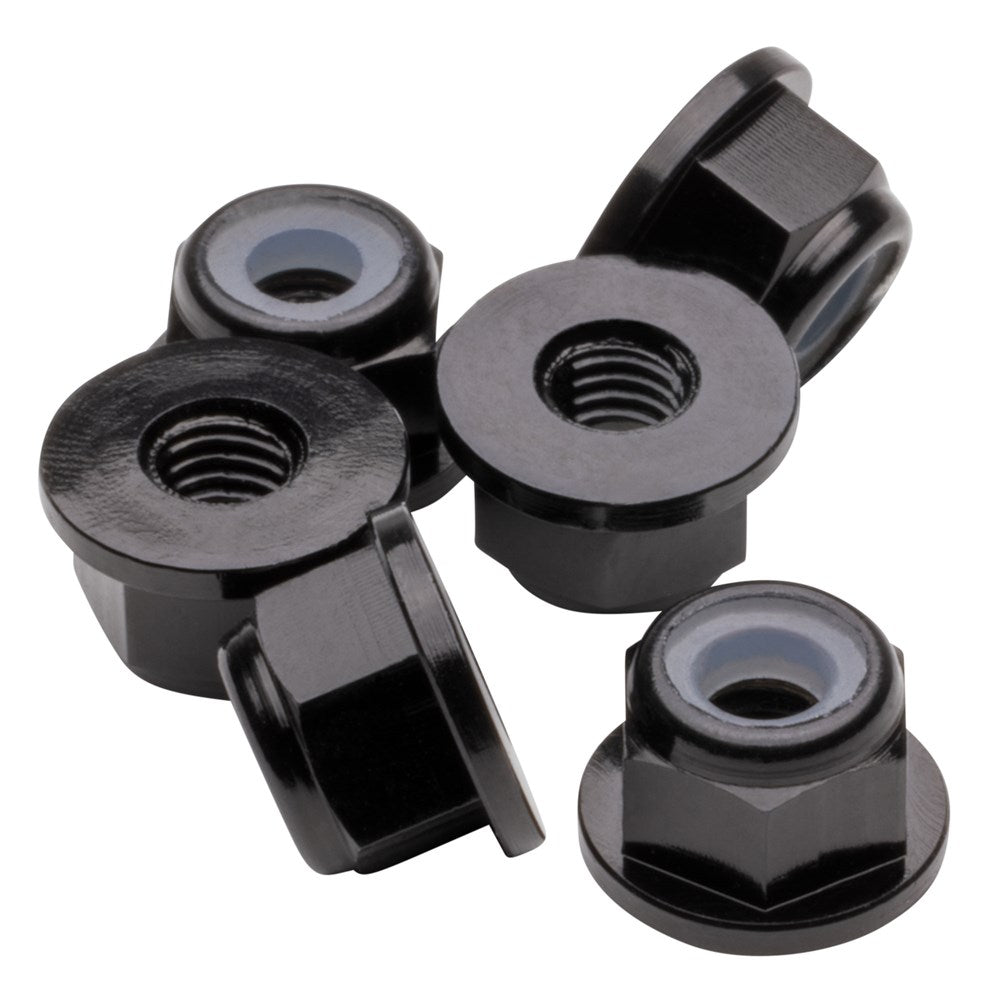 1up Racing Premium Aluminum Locknuts M3 Flanged - Black