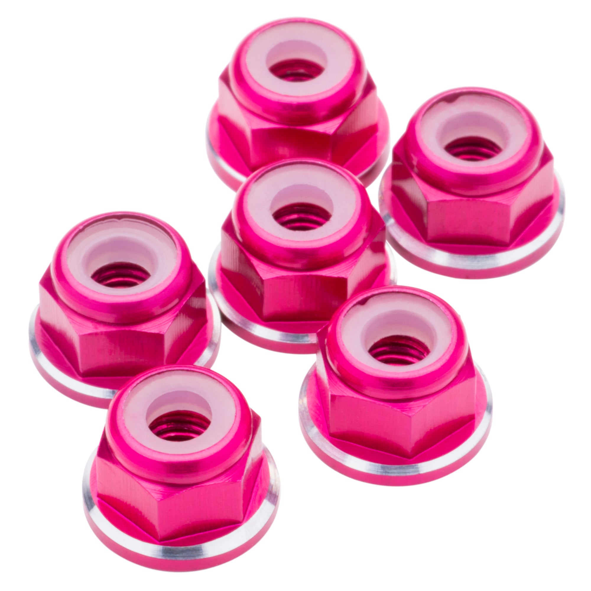 1up Racing 7075 Aluminum Flanged Locknuts - Shine Series - M3