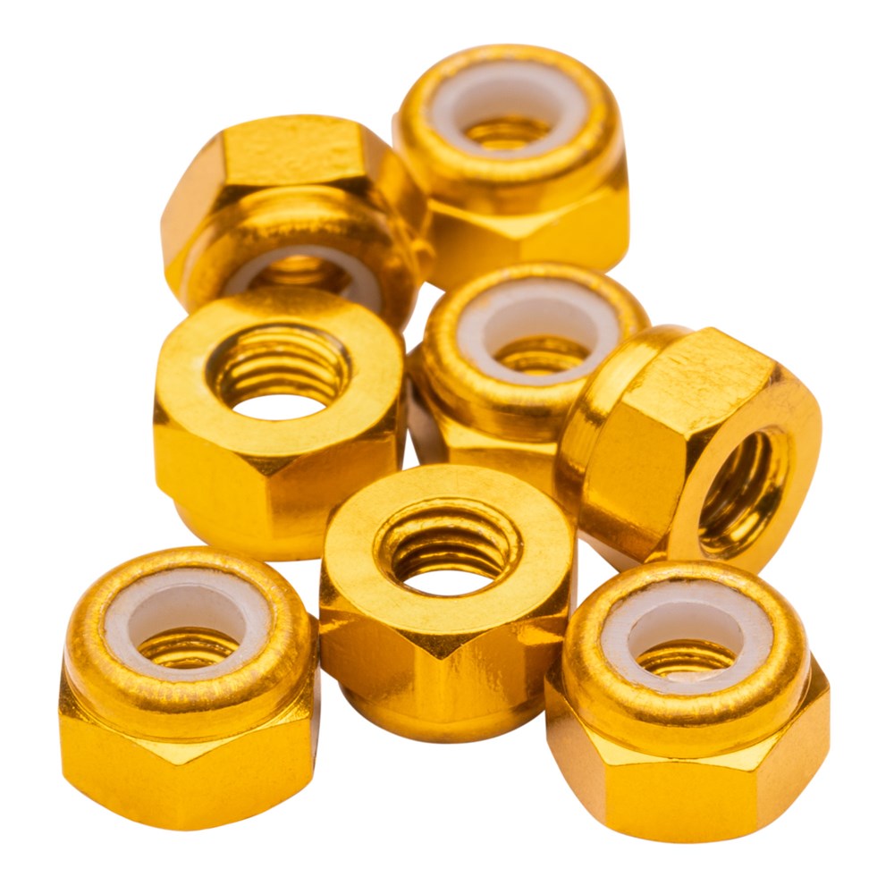 1up Racing Premium Aluminum Locknuts M3 - Gold