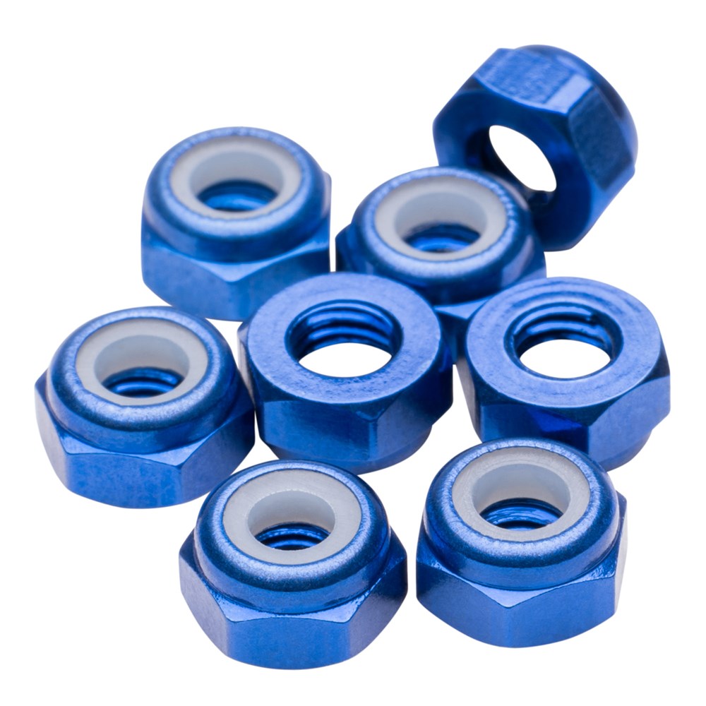 1up Racing Premium Aluminum Locknuts M3 - Dark Blue