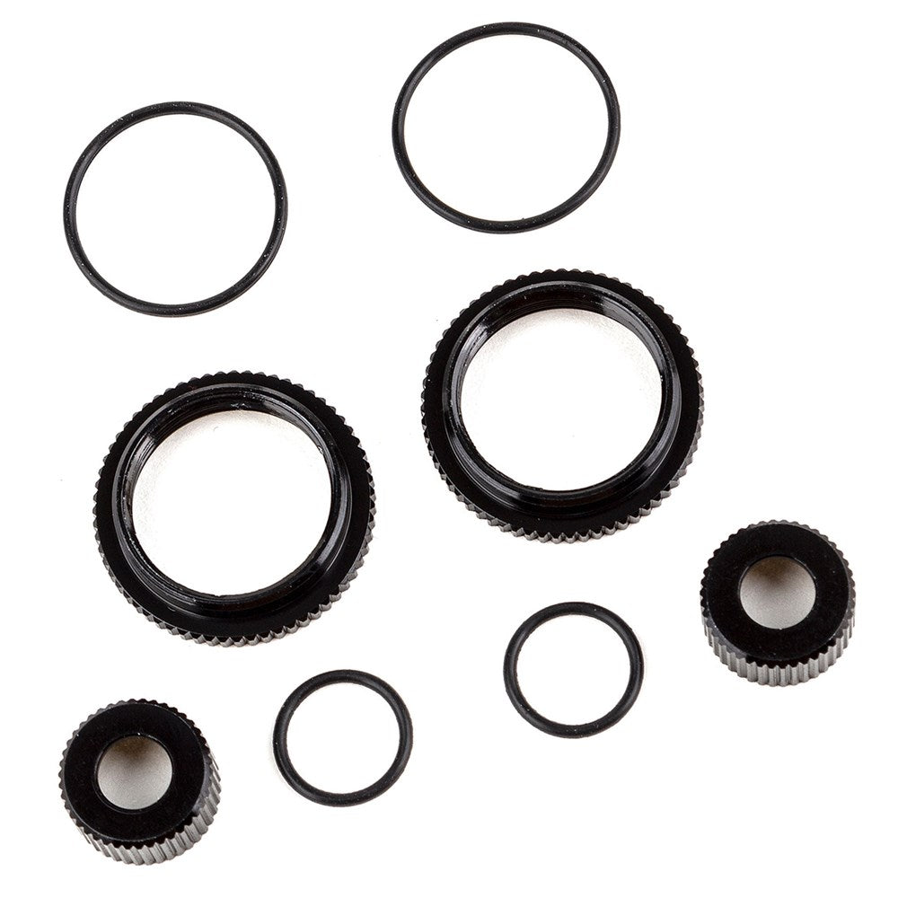 Team Associated 13mm Shock Collar and Seal Retainer Set - Black