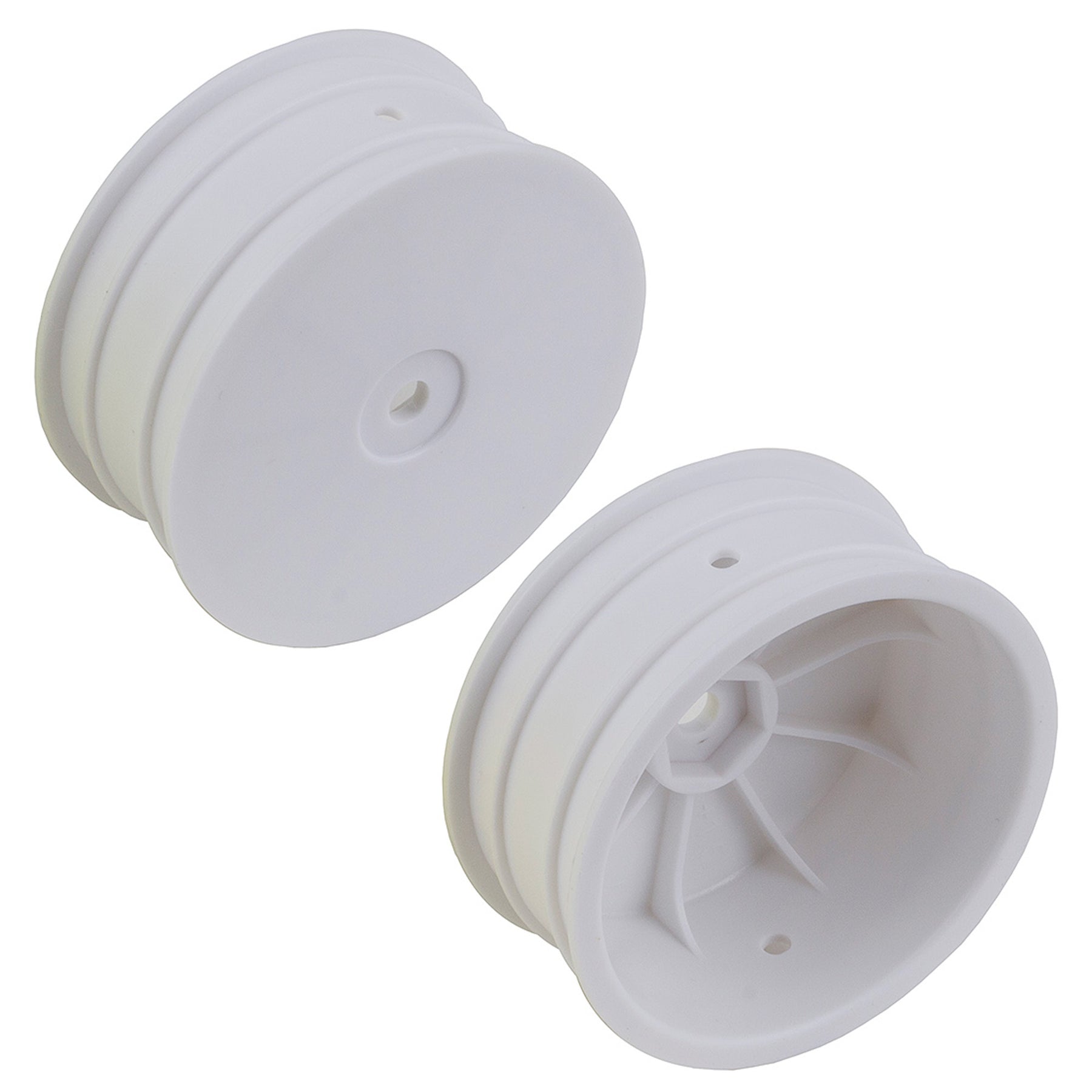 Team Associated 4wd Front Wheels - + 1.5mm 2.2in 12mm Hex - White