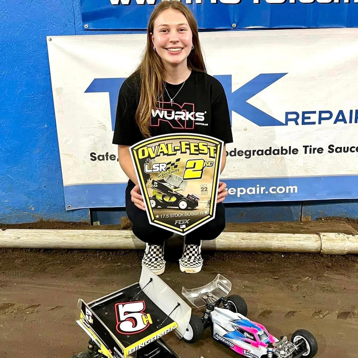 Ashlyn Rowles on the Box at LSR Speedway's Oval-Fest