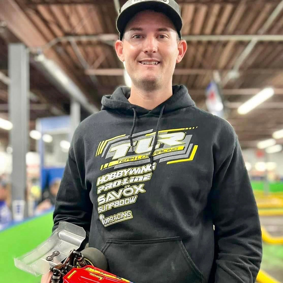 Wishing Ryan Cavalieri luck at the Team Associated Race at Trackside Hobbies and Raceway