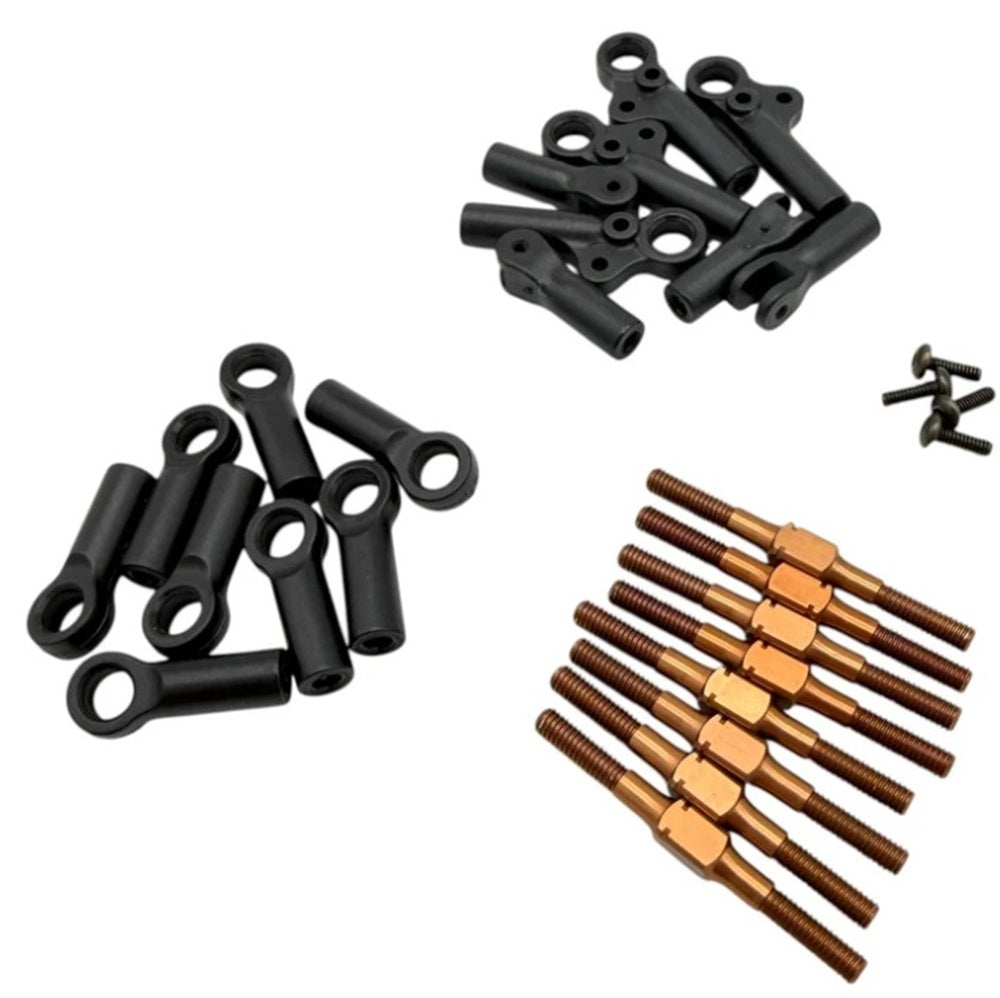 RC MAKER 4.8mm Long Turnbuckle Upper Arm Set (Bronze Alu)