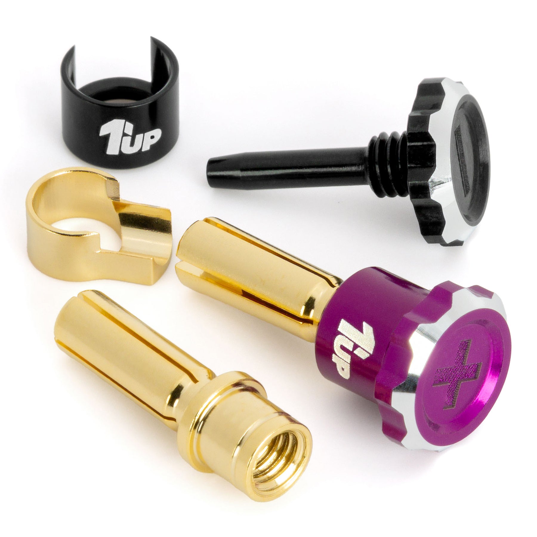 1up Racing Lockdown Adjustable Bullet Plugs - PRE-ORDER - Early-Mid March Arrival