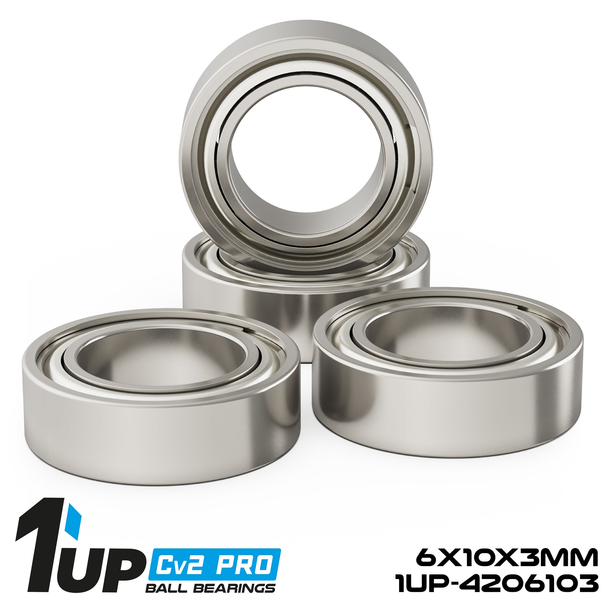 1up Racing Cv2 Pro Chrome-Steel Ball Bearings