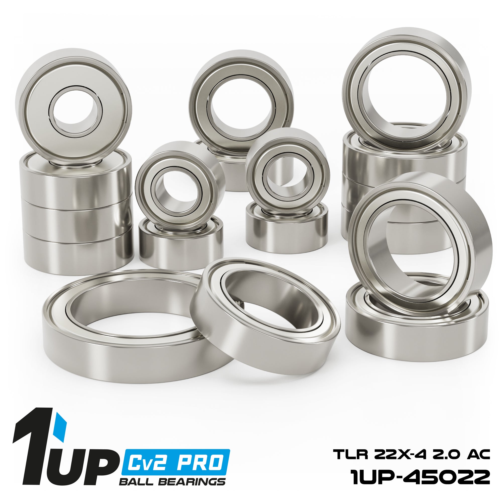 1up Racing Cv2 Pro Ball Bearing Set - TLR 22X-4 2.0 AC