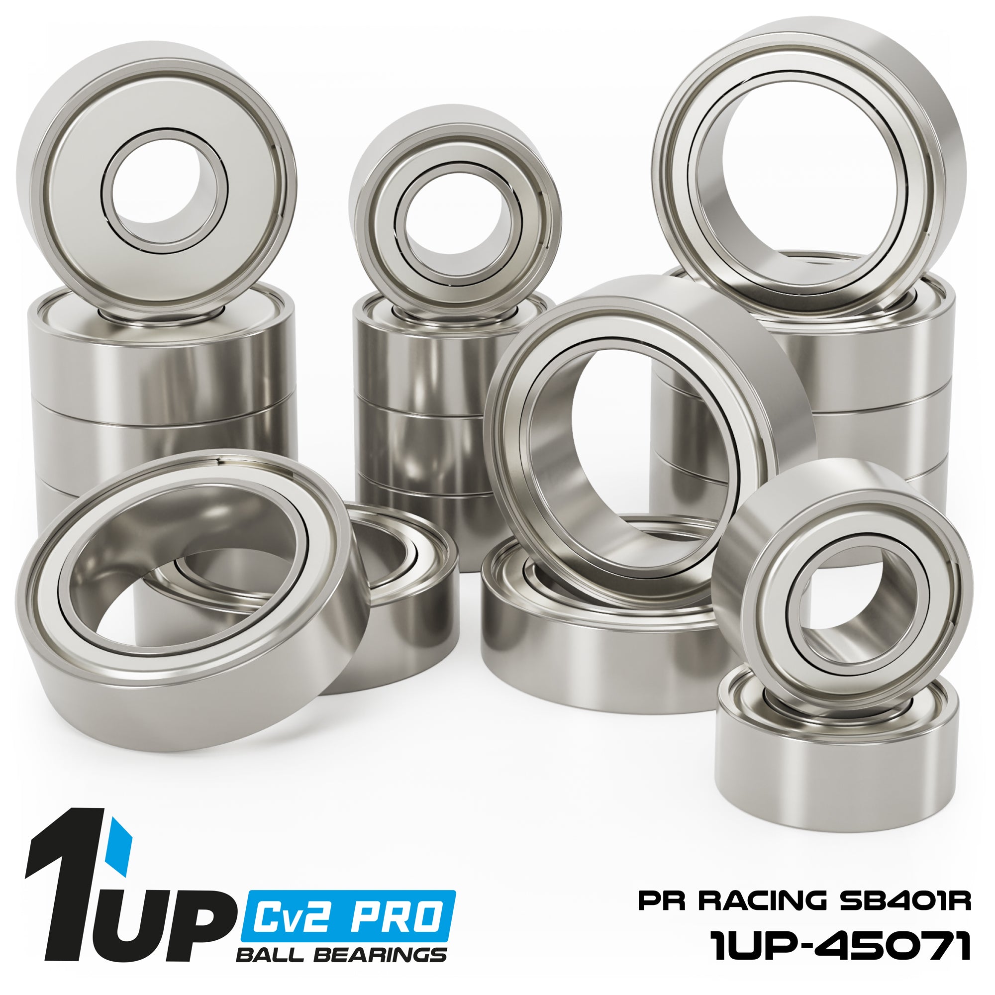 1up Racing Cv2 Pro Ball Bearing Set - PR Racing SB401R