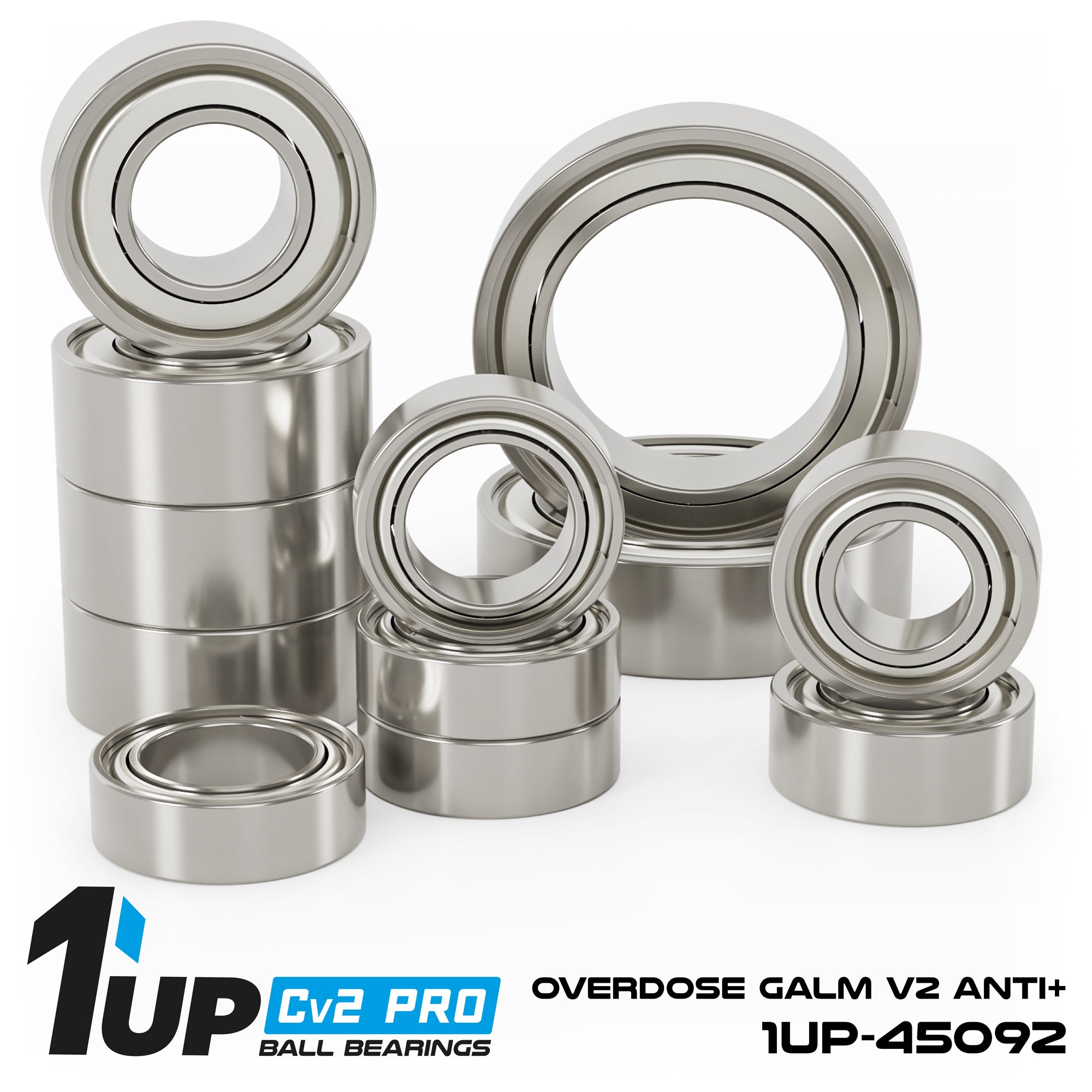 1up Racing Cv2 Pro Ball Bearing Set - Overdose Galm V2 Anti+
